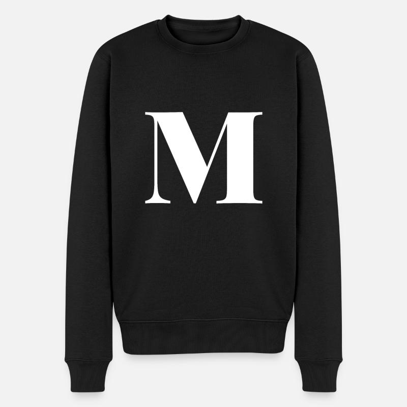 Lettre M - Pull Premium bio Homme - noir