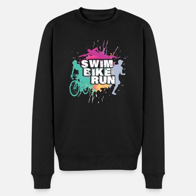 Swim Bike Run - Pull Premium bio Homme - noir