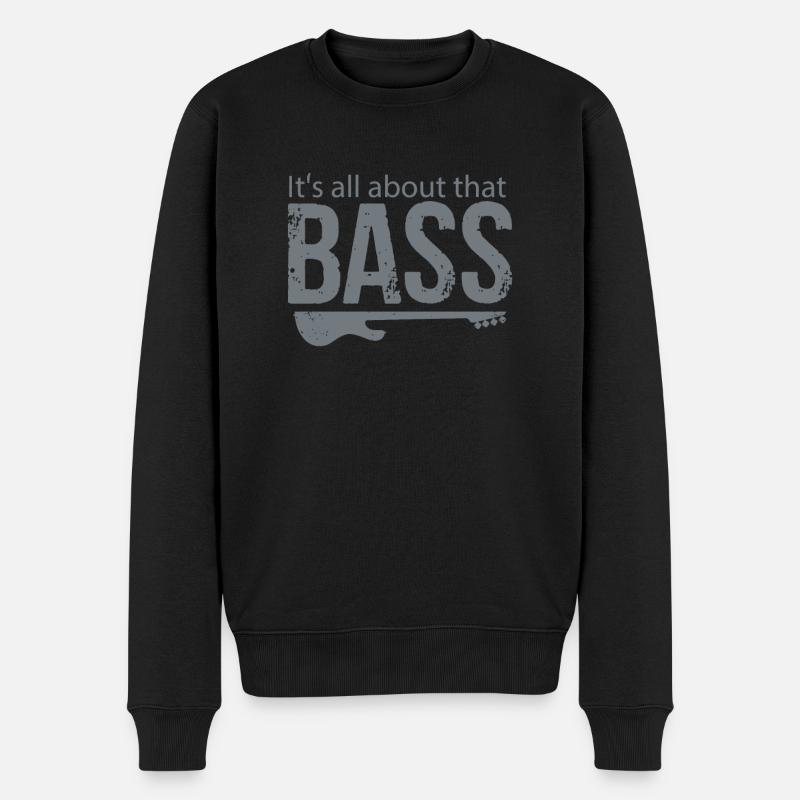 Bassist Bass Gitarre - Männer Premium Bio Pullover - Schwarz