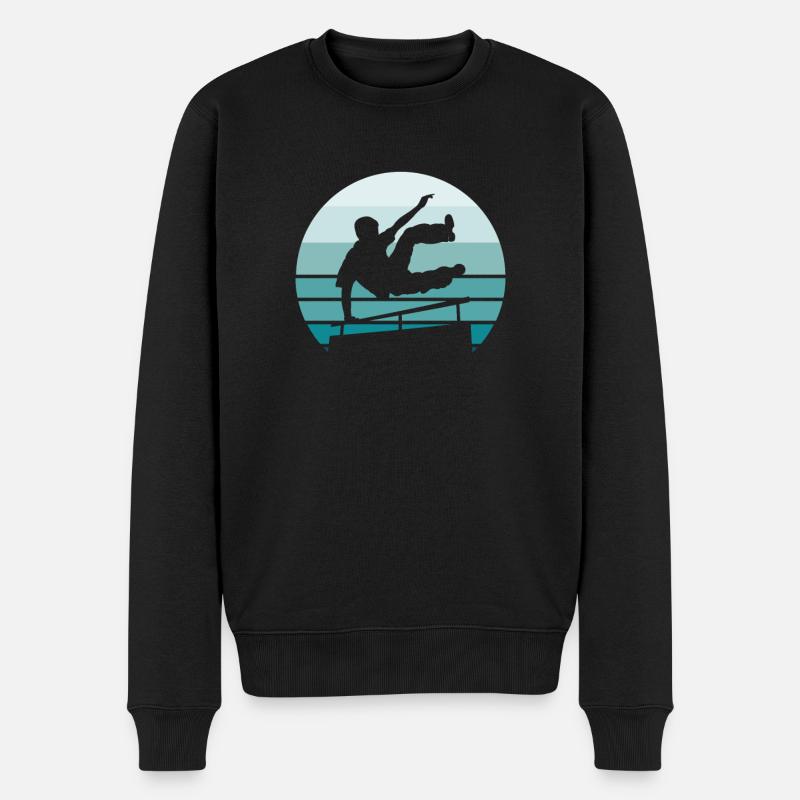Parkour - Männer Premium Bio Pullover - Schwarz