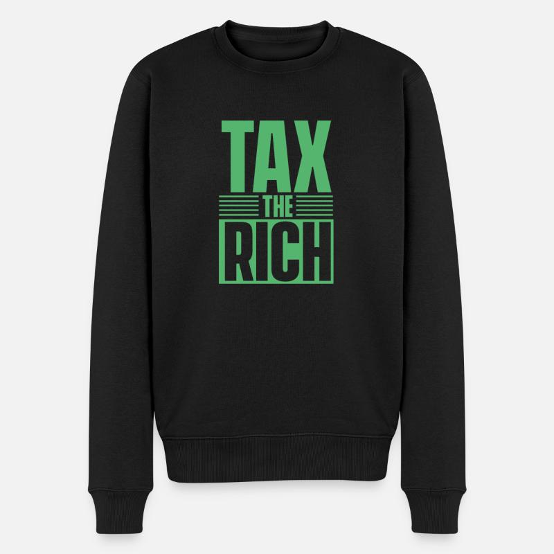 Besteuert die Reichen - Männer Premium Bio Pullover - Schwarz
