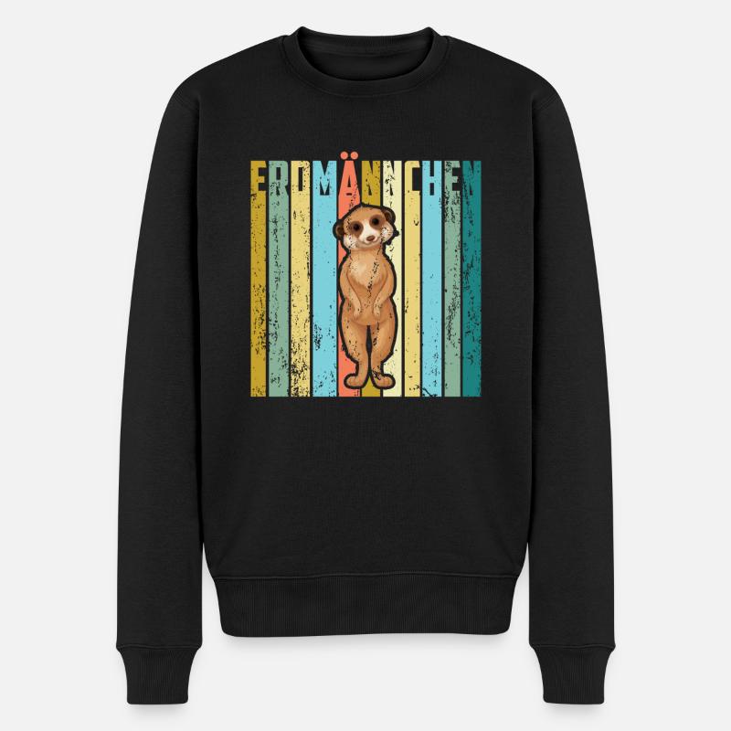 Das Erdmännchen - Männer Premium Bio Pullover - Schwarz