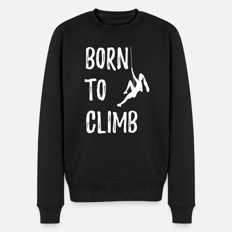 Bouldern - Männer Premium Bio Pullover - Schwarz