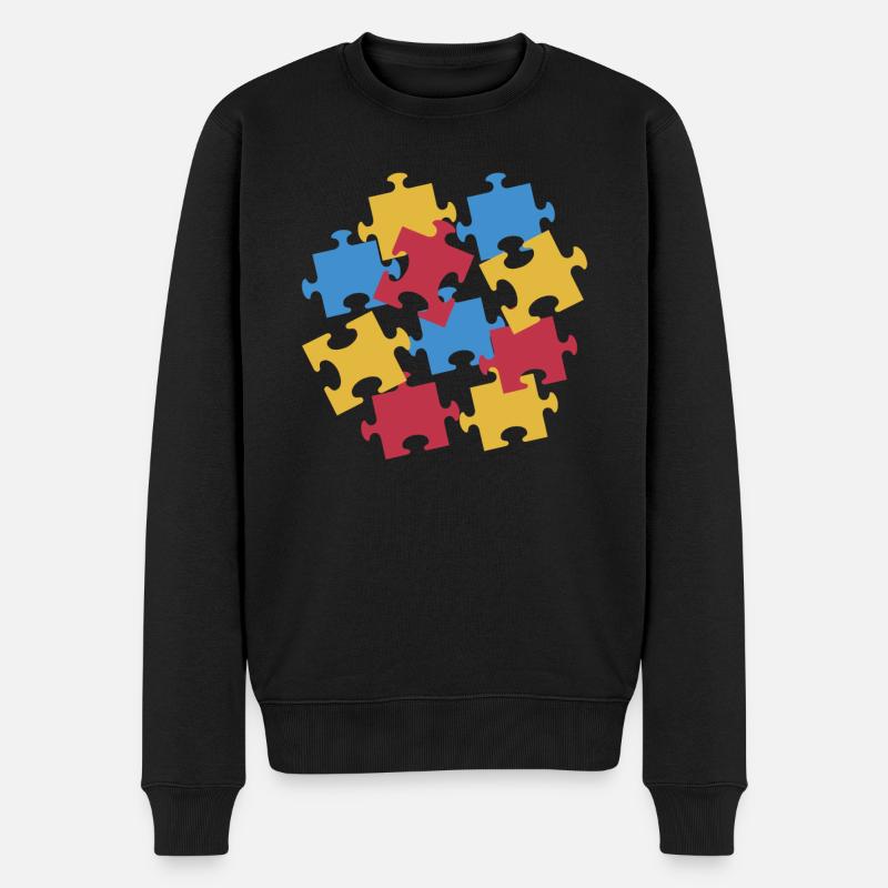Puzzle t-shirt cadeau - Pull Premium bio Homme - noir