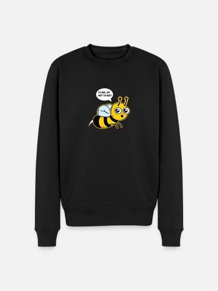 To bee, or not to bee? - bee - Men's Premium Organic Jumper - black
