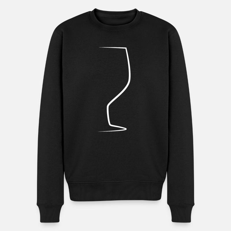 Wein - Männer Premium Bio Pullover - Schwarz