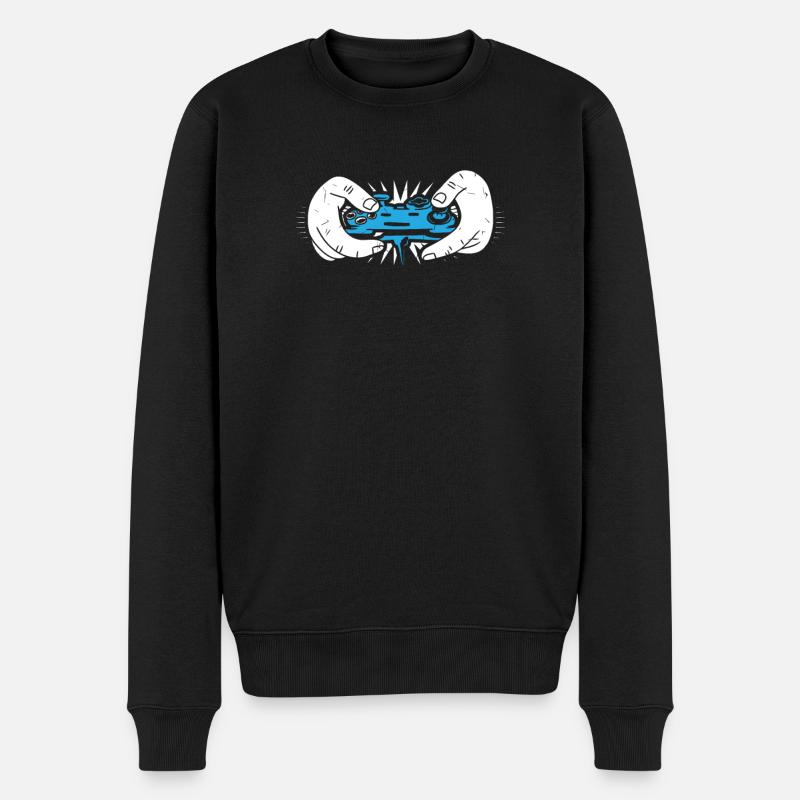 Gaming - Männer Premium Bio Pullover - Schwarz