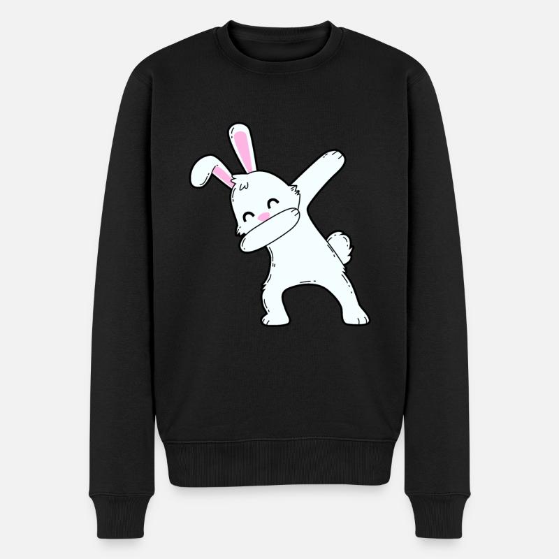 Tamponner le lapin - Pull Premium bio Homme - noir