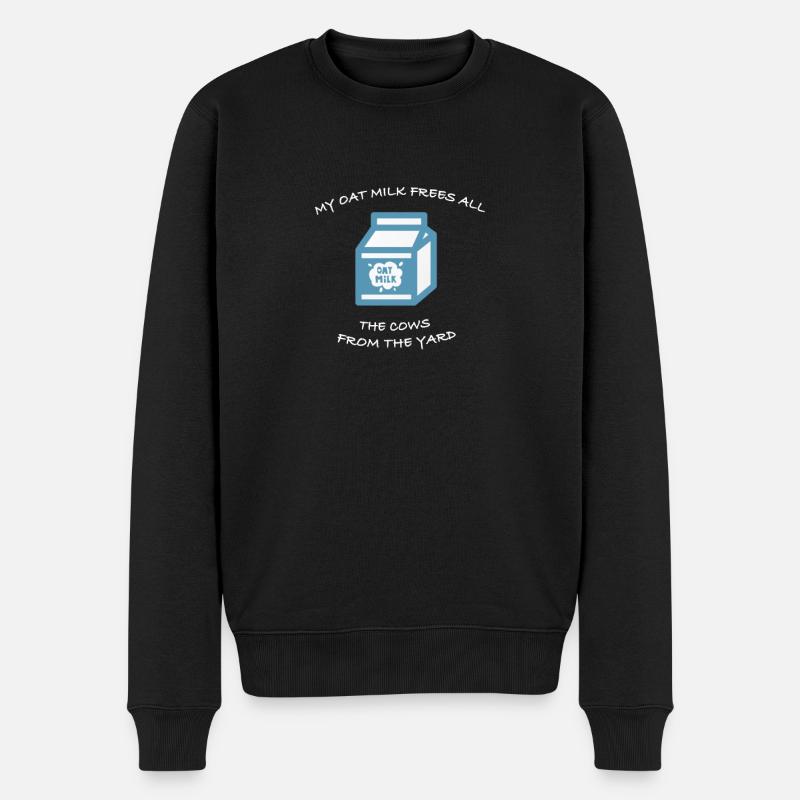 My Oat Milk Is Better Than Yours - Männer Premium Bio Pullover - Schwarz