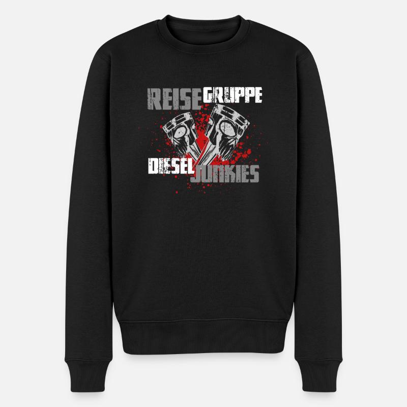 Reisegruppe Dieseljunkies für Diesel Autofahrer - Männer Premium Bio Pullover - Schwarz