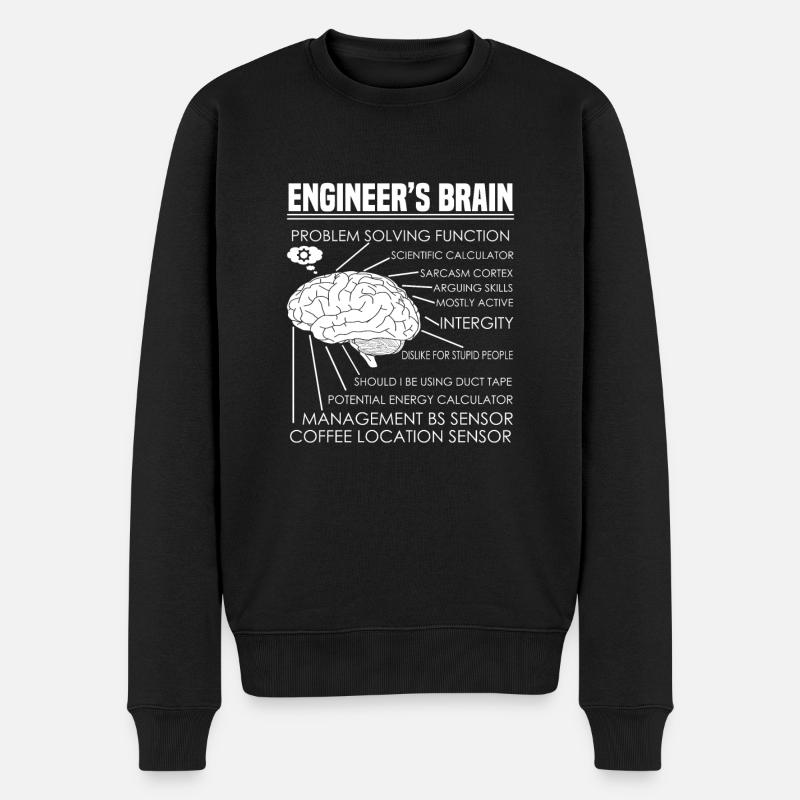 Engineer's Brain Problem Solving - Men's Premium Organic Jumper - black