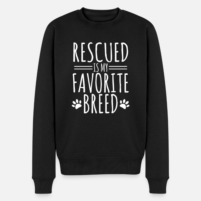 Sauvé est mon cadeau préféré d'amant de chien d'impression de patte - Pull Premium bio Homme - noir
