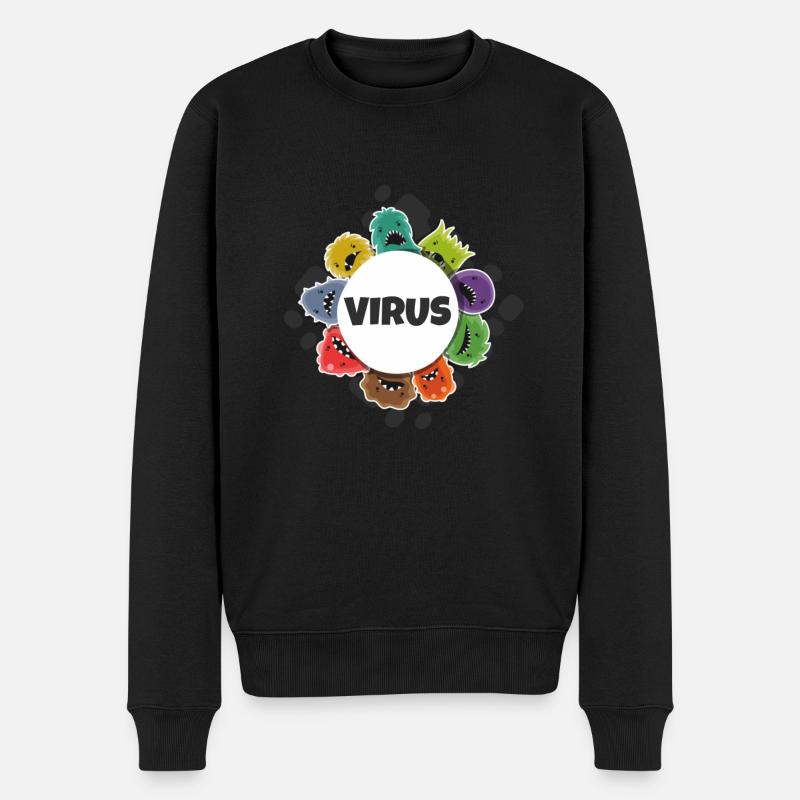 Corona Virus - Pull Premium bio Homme - noir