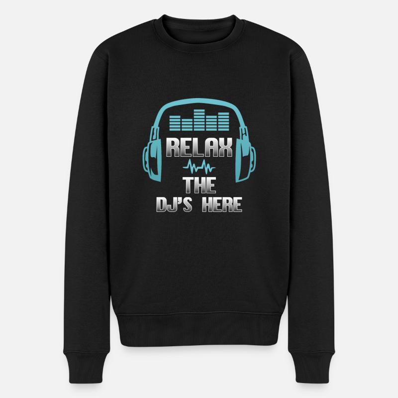 Détendez-vous, le DJ est là - Pull Premium bio Homme - noir