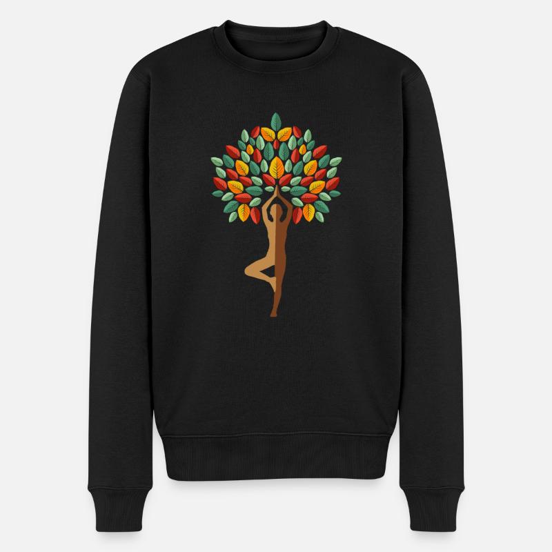 Cadeau de professeur de yoga arbre de yoga - Pull Premium bio Homme - noir