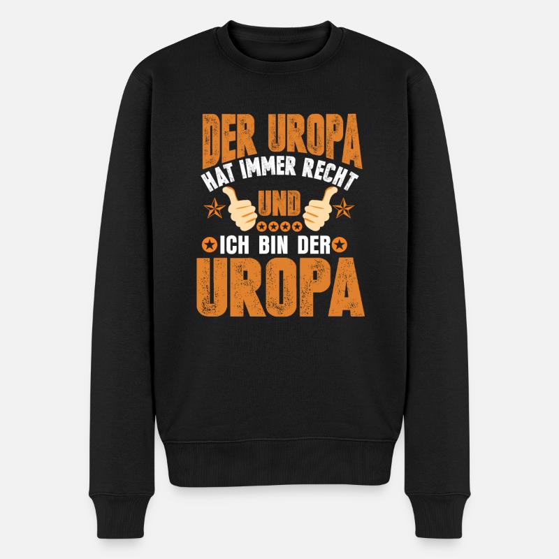 Uropa Ugroßeltern - Männer Premium Bio Pullover - Schwarz