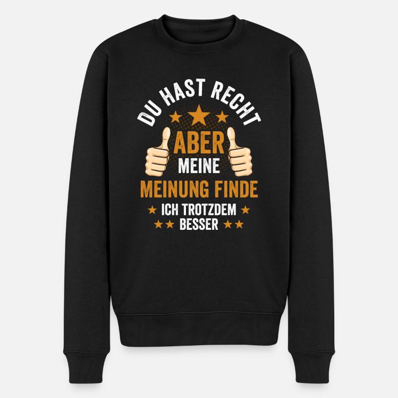 Besserwisser Lehrer Klugscheißer Schule - Männer Premium Bio Pullover - Schwarz