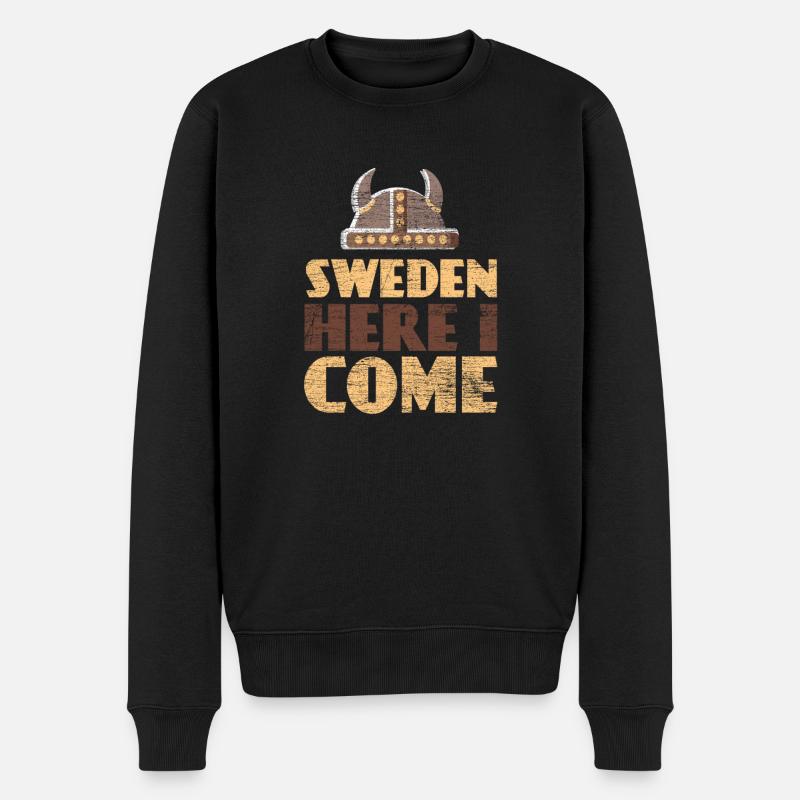 Schweden - Männer Premium Bio Pullover - Schwarz