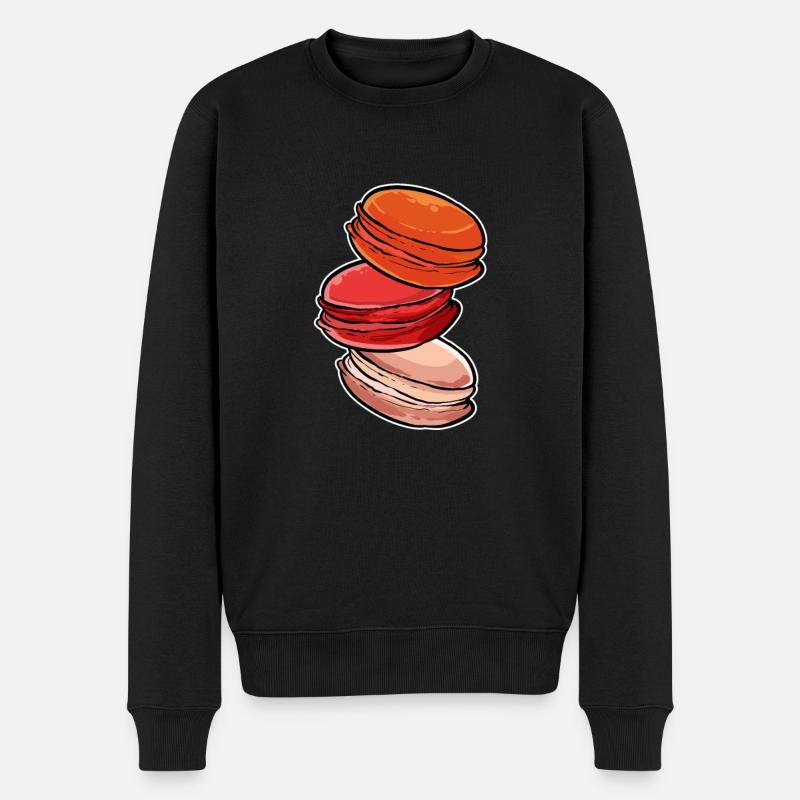 Makronen Baker und Foodie Geschenk - Männer Premium Bio Pullover - Schwarz