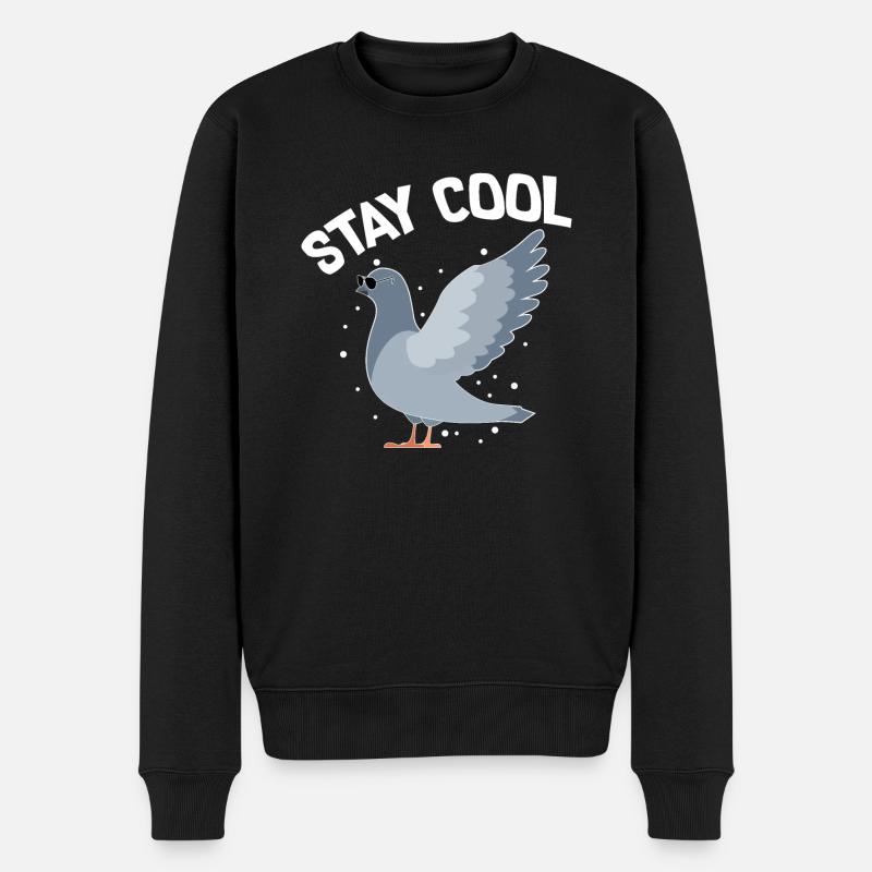 Cadeau chemise Cool Pigeons - Pull Premium bio Homme - noir