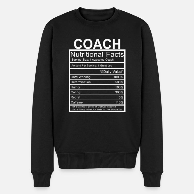 Coach - Männer Premium Bio Pullover - Schwarz