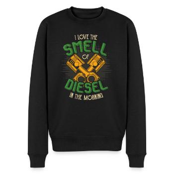 J'aime l'odeur de Diesel - Auto - Pull Premium bio Homme - noir - Devant - Nico (187cm)