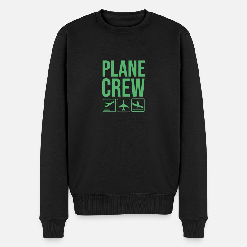 Avion - Pull Premium bio Homme - noir