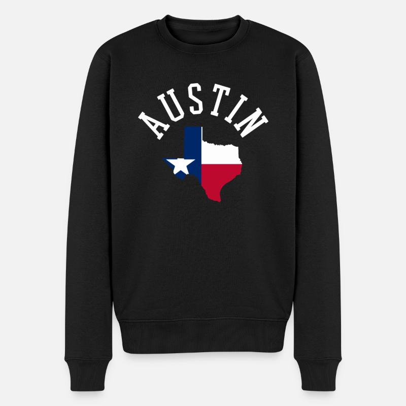 Armoiries du Texas Austin - Pull Premium bio Homme - noir