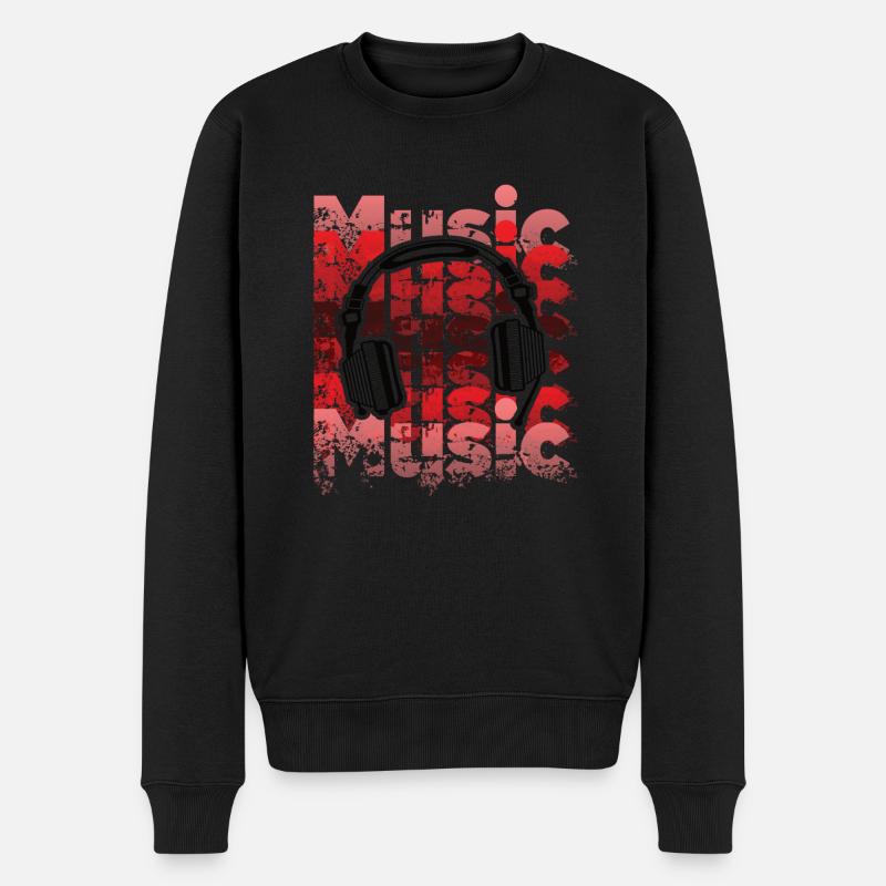 Écouteurs - Pull Premium bio Homme - noir