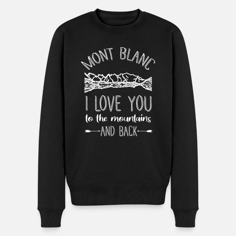 Alpes du Mont-Blanc - Pull Premium bio Homme - noir