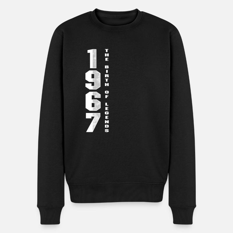 Die Geburt der Legenden 1967 53. Geburtstagsgeschenk - Männer Premium Bio Pullover - Schwarz