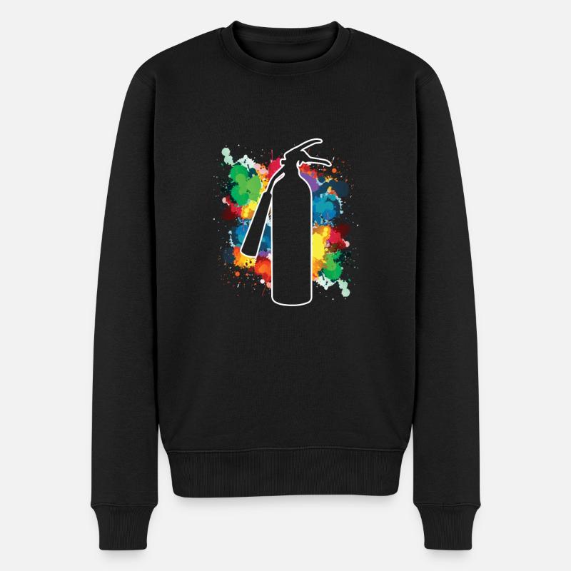 Fire Extinguisher Spray Paintings Graffiti - Men's Premium Organic Jumper - black