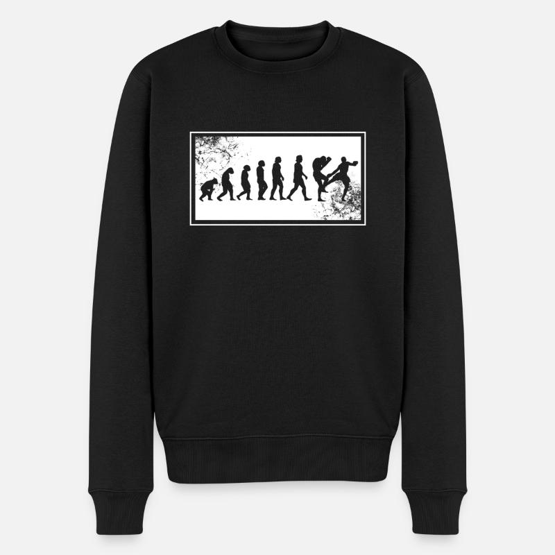 L'évolution du kickboxer - Pull Premium bio Homme - noir