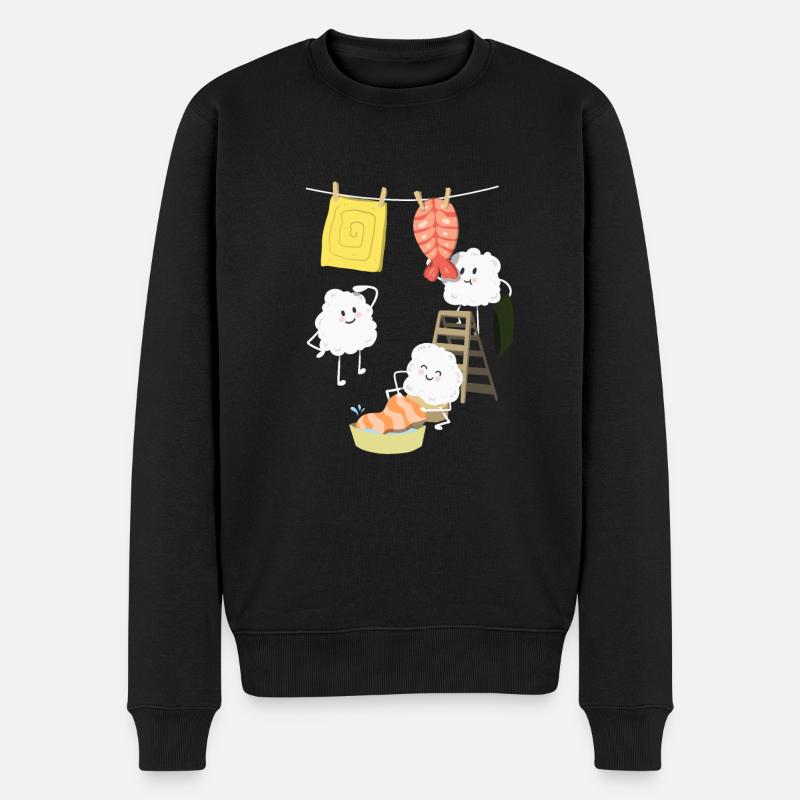 Kawaii Sushi Laundry - Pull Premium bio Homme - noir