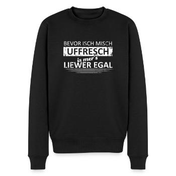 Pfalz Pfälzisch Babbeln für Pfälzer - Männer Premium Bio Pullover - Schwarz - Vorne - Nico (187cm)