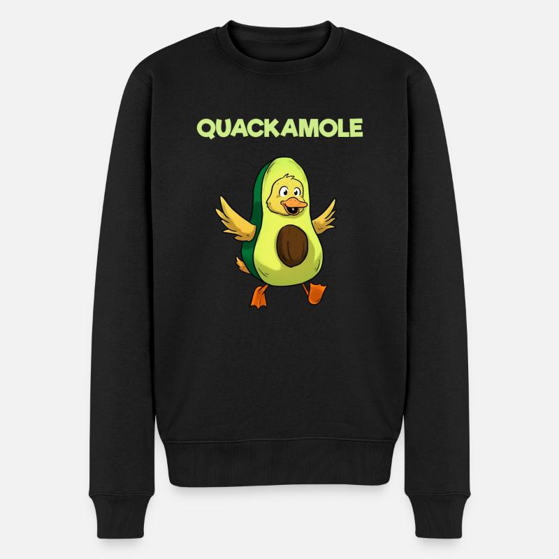Quackamole Guacamole Ente Veganer Vegetarier - Männer Premium Bio Pullover - Schwarz