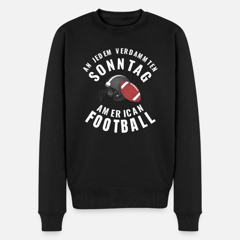 American Football - Männer Premium Bio Pullover - Schwarz