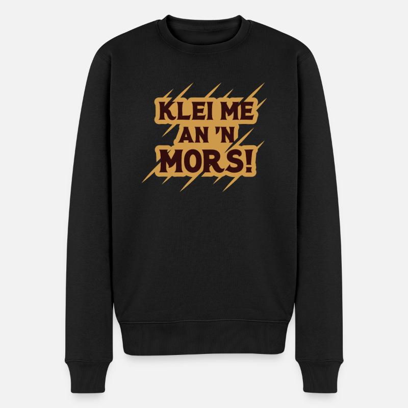 Plattdeutsch Wörterbuch Spruch Geschenk - Männer Premium Bio Pullover - Schwarz