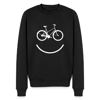 Fahrrad Lustige Fahrradfahrer Geschenkidee - Männer Premium Bio Pullover - Schwarz - Vorne - Nico (187cm)