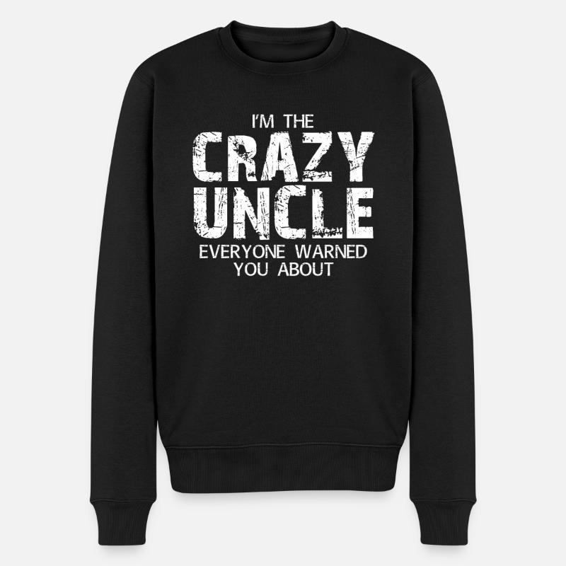 CRAZY UNCLE - Pull Premium bio Homme - noir