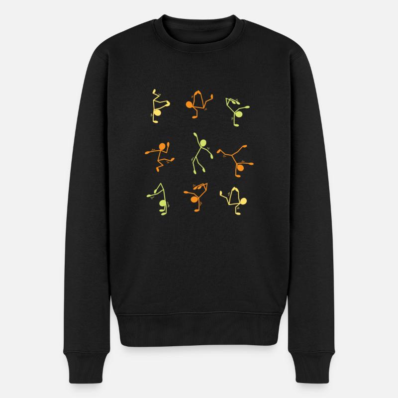 Breakdance - Männer Premium Bio Pullover - Schwarz