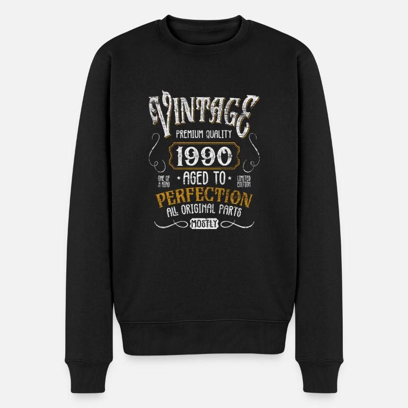 Anniversaire né en 1990 - Pull Premium bio Homme - noir