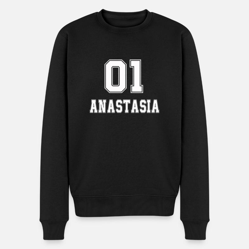 Anastasia geburtstag verein - Männer Premium Bio Pullover - Schwarz