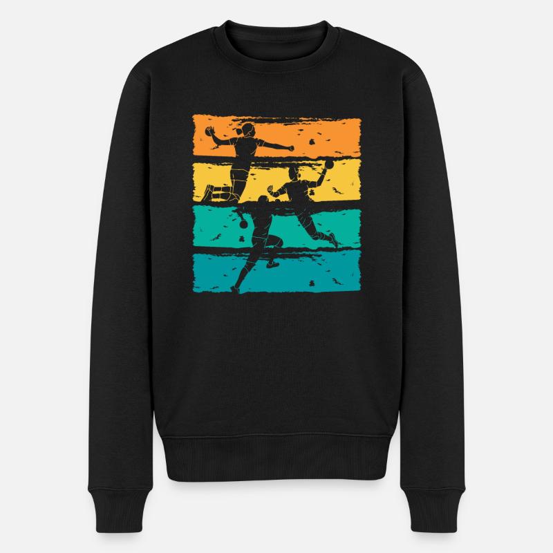 Handball Handballer Geschenkidee - Männer Premium Bio Pullover - Schwarz