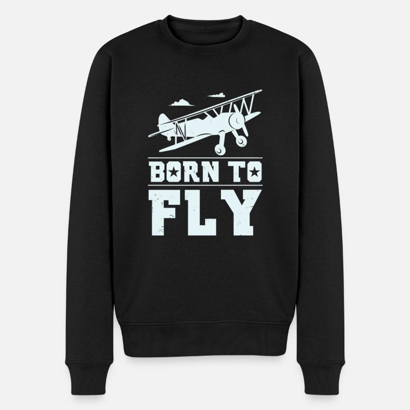 Cadeau de modèle de pilote de vol - Pull Premium bio Homme - noir