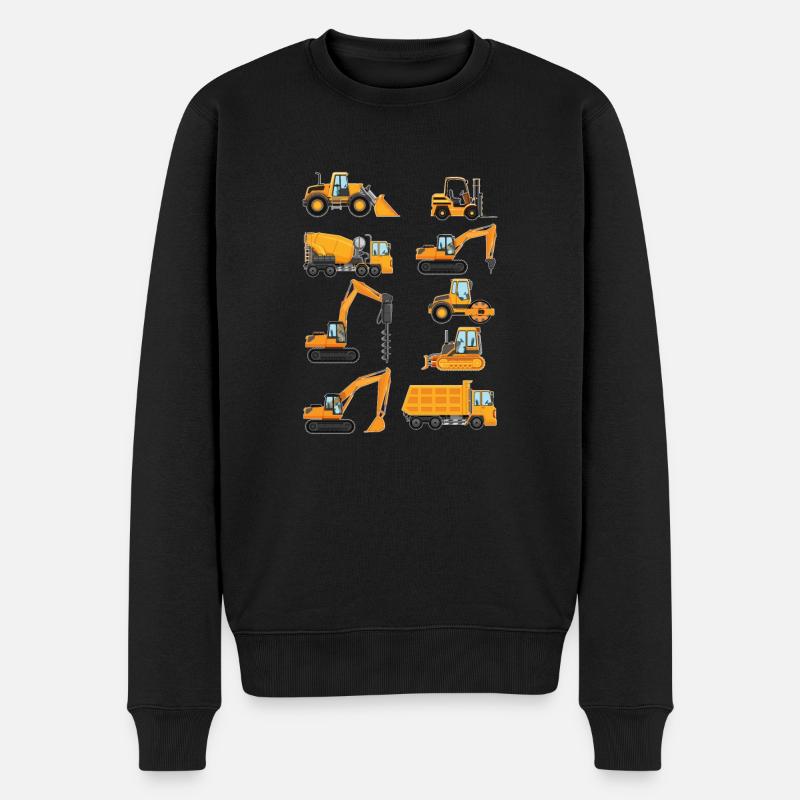 Bagger Baggerfahrer - Männer Premium Bio Pullover - Schwarz