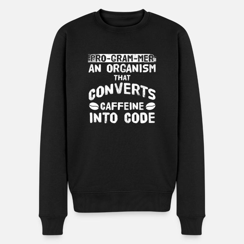 Un programmeur convertit la caféine en cadeau café code - Pull Premium bio Homme - noir