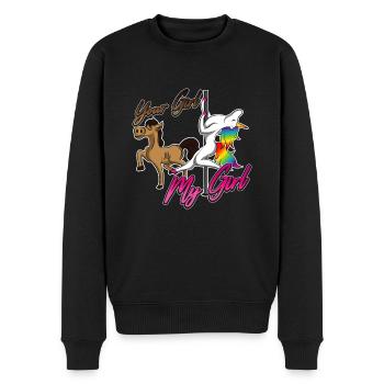 Pole dance licorne pole dance cadeau - Pull Premium bio Homme - noir - Devant - Nico (187cm)