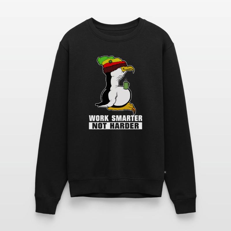 Linux Pinguin Kaffeepause Rasta Informatik PC Nerd Männer Premium Bio Pullover