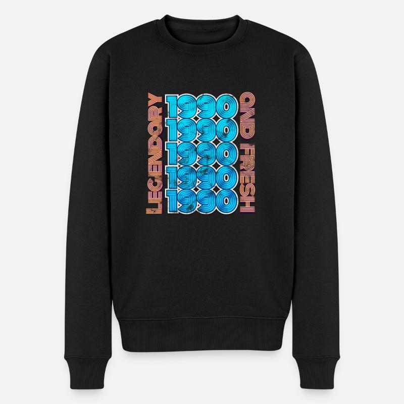 Cadeau d'anniversaire 1990 - Pull Premium bio Homme - noir